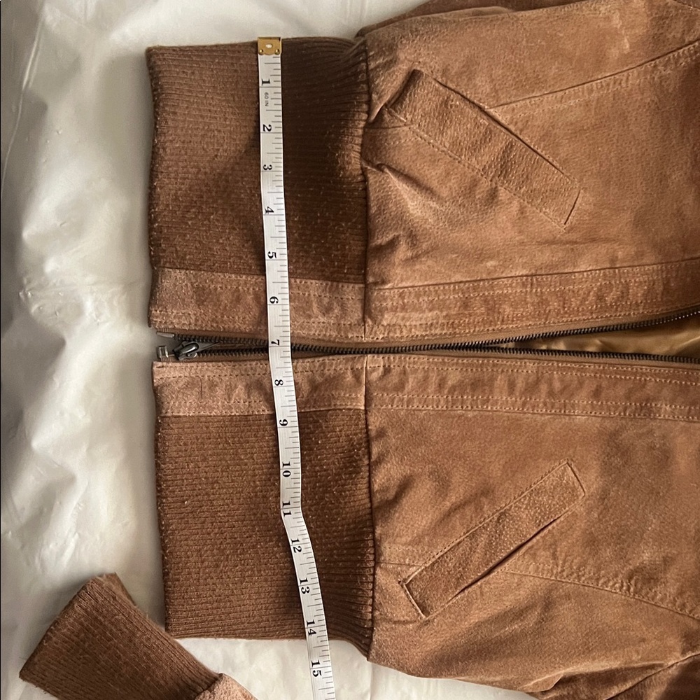Brown Suede Women's Jacket - Picture 15 of 17